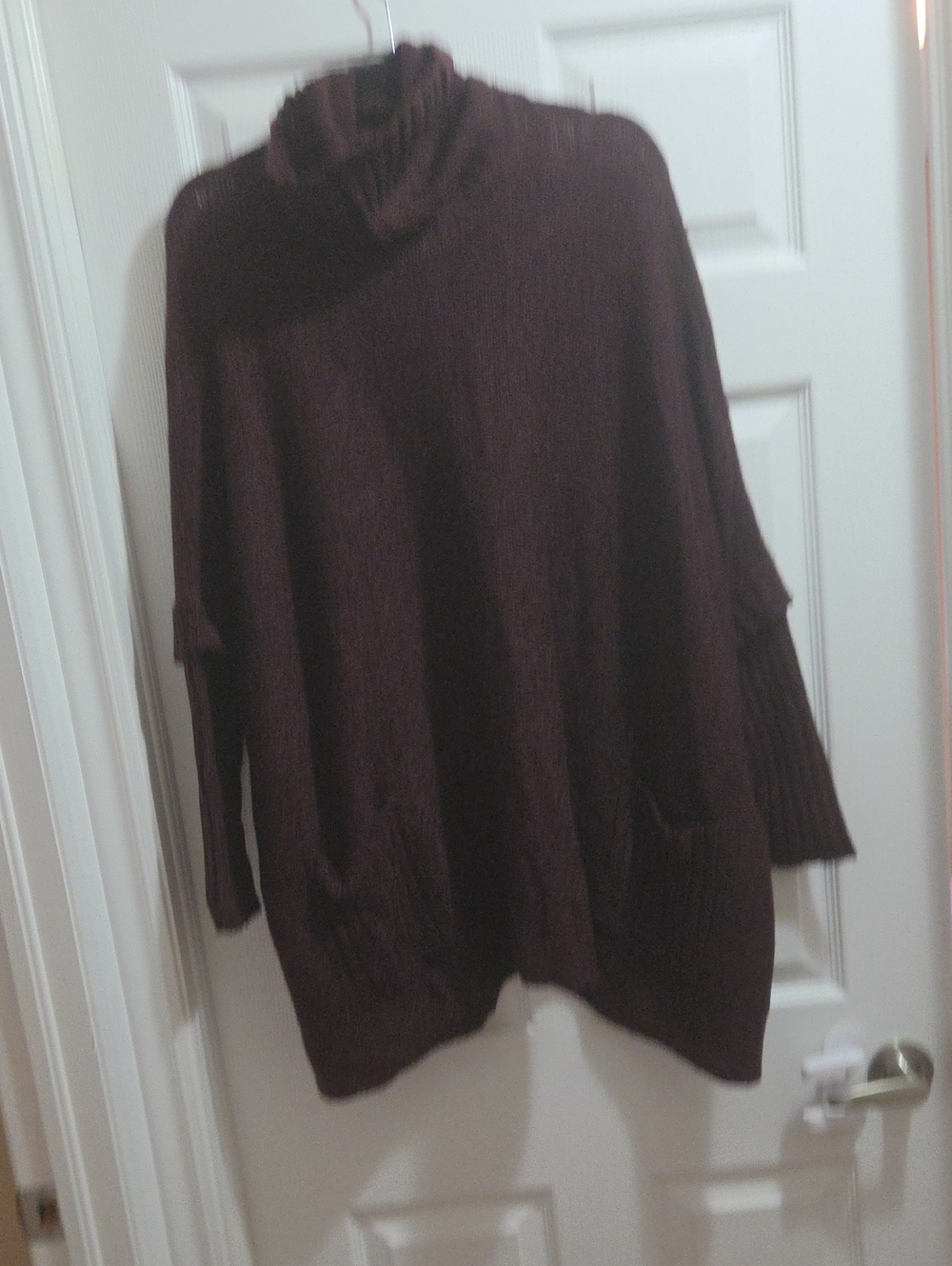 Design Lab Lord & Taylor Brown Cowl Neck Sweater